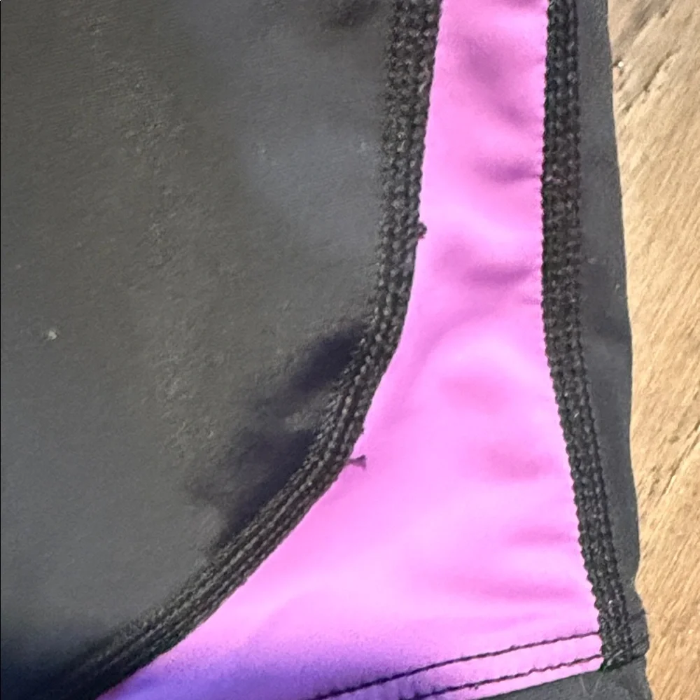 BALEAF Black Women's Bike Shorts with Purple-Pink Side Panels - Picture 5 of 11